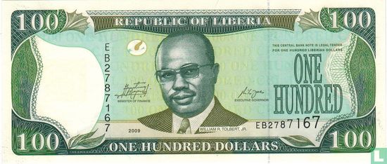 Liberia 100 Dollars - Afbeelding 1