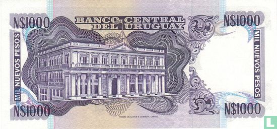 Uruguay 1000 Nuovos Pesos 1992 - Image 2