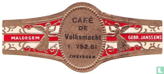 Café de Volksmacht T. 752.61 Zwevegem - Maldegem - Gebr. Janssens   - Afbeelding 1