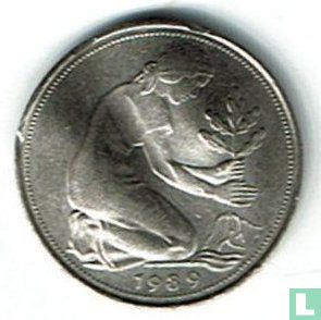Duitsland 50 pfennig 1989 (J) - Afbeelding 1