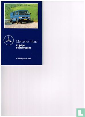 Mercedes-Benz prijslijst bestelwagens