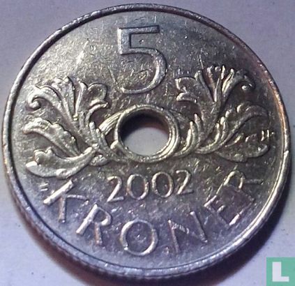 Norwegen 5 Kroner 2002 - Bild 1