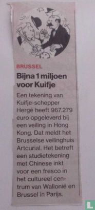 Brussel Bijna 1 miljoen voor Kuifje
