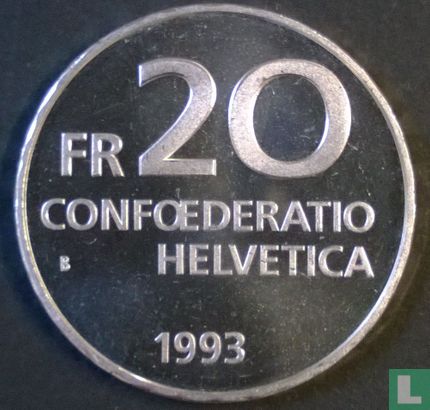Switzerland 20 francs 1993 "500th anniversary of the birth of Paracelsus" - Image 1