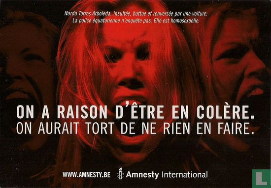 2337 - Amnesty international "On A Raison D'Être En Colère"  - Bild 1