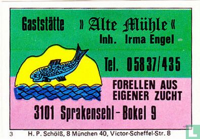 Gaststätte "Alte Mühle" - Irma Engel