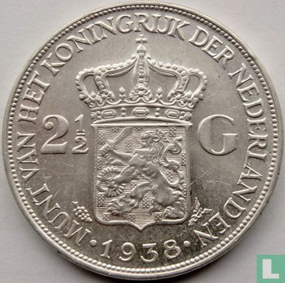 Nederland 2½ gulden 1938 (type 2) - Afbeelding 1