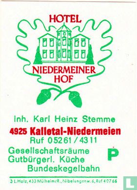 Hotel Niedermeiner Hof - Karl Heinz Stemme