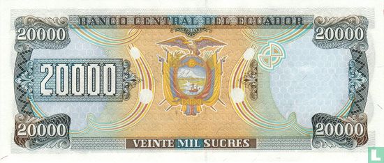 Ecuador 20.000 Sucres - Image 2