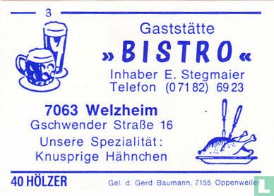 Gaststätte "Bistro" - E. Stegmaier