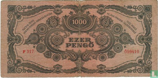Hongarije 1.000 Pengö 1945 (P118a) - Afbeelding 2
