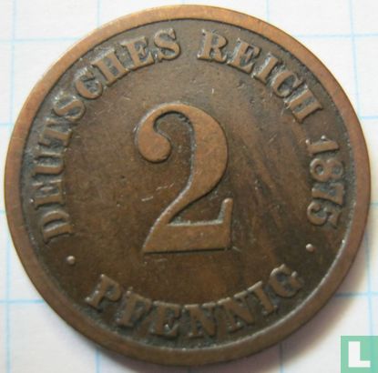 Empire allemand 2 pfennig 1875 (A) - Image 1