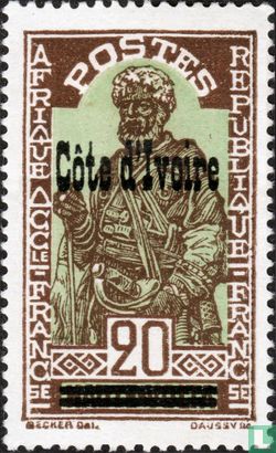 Briefmarken Obervolta, mit Aufdruck