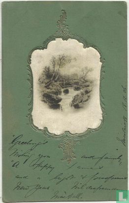 Landscape with bridge and trees - Image 1