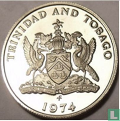 Trinidad and Tobago 25 cents 1974 (PROOF) - Image 1