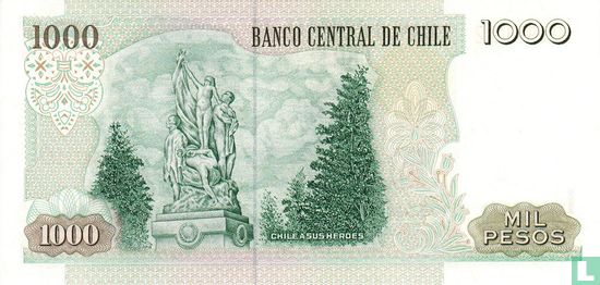 Chile 1,000 Pesos 2007 - Image 2
