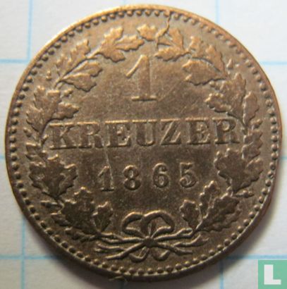 Francfort sur le Main 1 kreuzer 1865 - Image 1