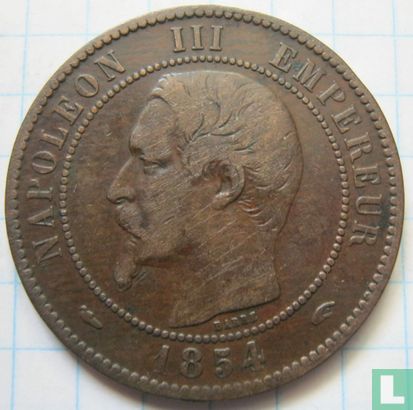 France 10 centimes 1854 (A) - Image 1