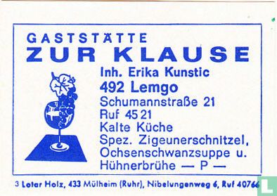 Gaststätte Zur Klause - Erika Kunstic