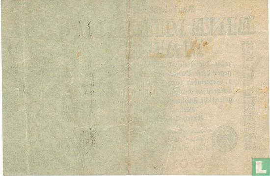Deutschland 1 Million Mark 1923 (S.101 - Ros.100) - Bild 2