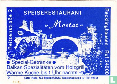 Speiserestaurant "Mostar"