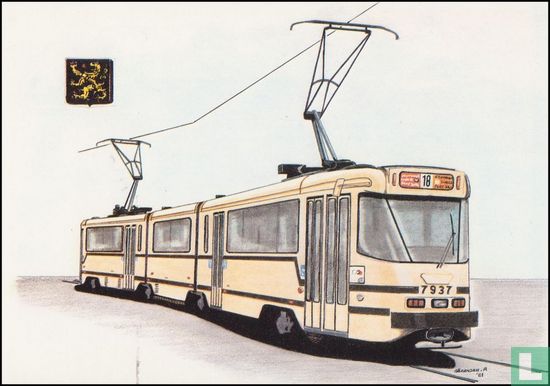 Motorrijtuig gelede tram