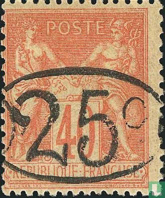 Peace and trade, with overprint   