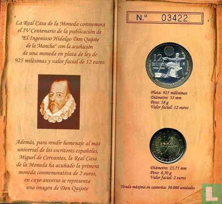 Spain mint set 2005 "400th anniversary of the first edition of Don Quixote de La Mancha" - Image 2