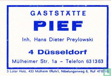 Gaststätte Pief - Hans Dieter Preylowski