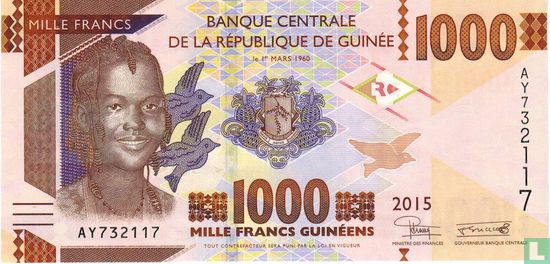 Guinea 1,000 Francs 2015 - Image 1