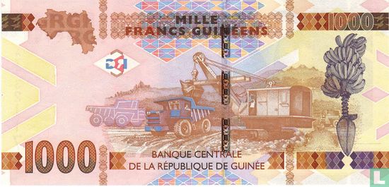 Guinée 1.000 Francs 2015 - Image 2