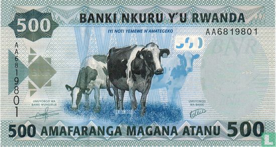Rwanda 500 Francs  - Afbeelding 1