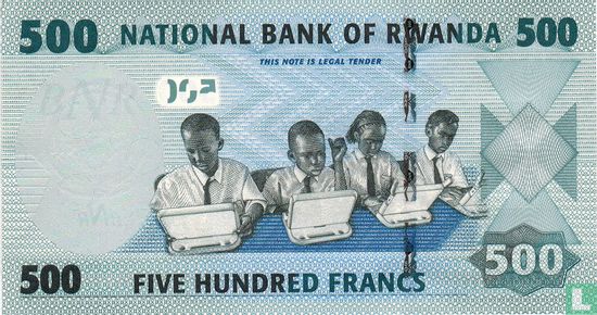 Ruanda 500 Franken - Bild 2