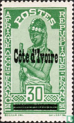 Postzegels Opper-Volta, met opdruk