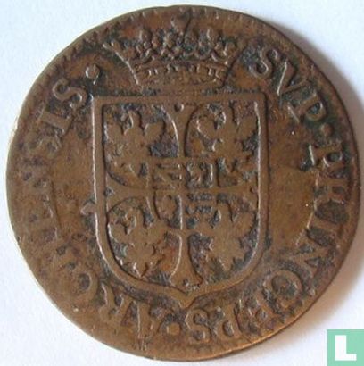 Nevers & Rethel 1 liard 1609 (type 2B) "Ardennes Principauté Arches-Charleville" - Image 2