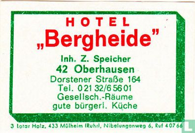 Hotel "Bergheide" - Z. Speicher