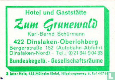 Zum Grunenwald - Karl-Bernd Schurmann