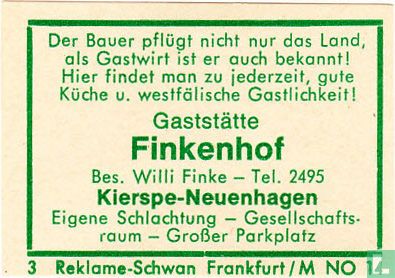 Gaststätte Finkenhof - Willi Finke