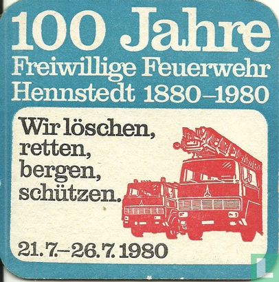 100 Jahre Freiwillige Feuerwehr Hennstedt 1880-1980 - Image 1