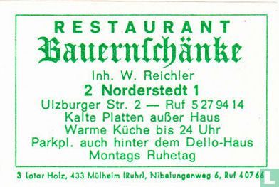 Restaurant Bauernschänke - W. Reichler