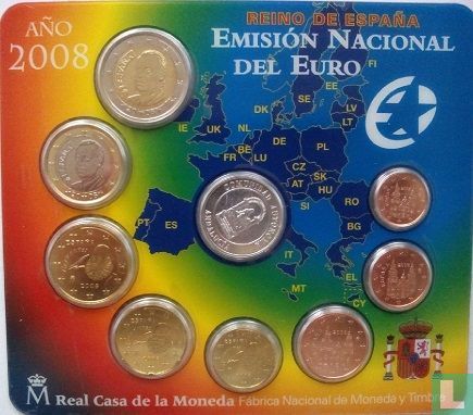 Spain mint set 2008 (with medal Andalusia) - Image 1