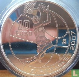Spanje 10 euro 2007 (PROOF) "European Basketball Championship in Spain" - Afbeelding 2