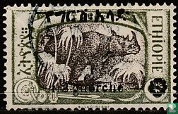 Rhino with overprint