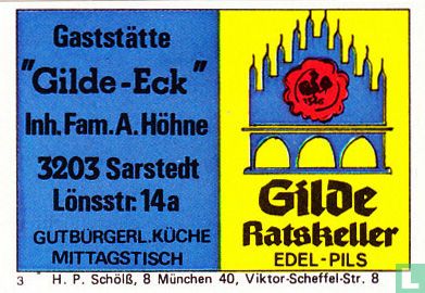 Gaststätte "Gilde-Eck" - A. Höhne - Gilde Ratskeller