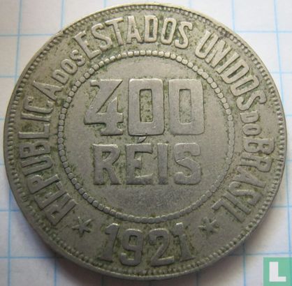 Brazilië 400 réis 1921 - Afbeelding 1