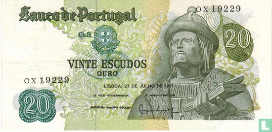 Portugal 20 escudos (P173c2) - Image 1