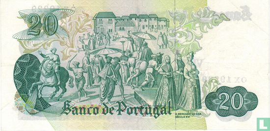 Portugal 20 Escudos (P173c2) - Afbeelding 2