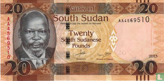 Zuid-Soedan 20 Pounds 2015 - Afbeelding 1