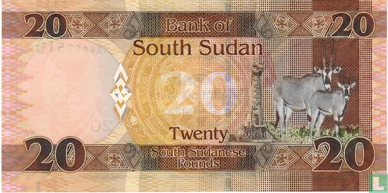 Zuid-Soedan 20 Pounds 2015 - Afbeelding 2
