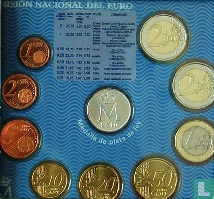Spain mint set 2010 (with medal Castile - La Mancha) - Image 2
